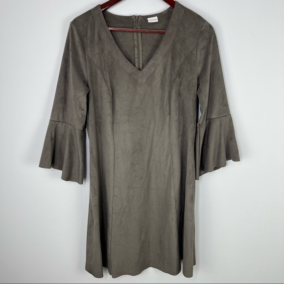 Lascana Dresses & Skirts - Lascana Faux Suede Bell Sleeve Dress